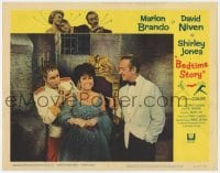 8d249 BEDTIME STORY LC #3 1964 suave David Niven & crazy Marlon Brando are swindlers!