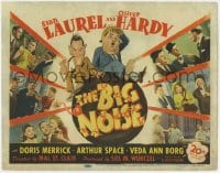 8d015 BIG NOISE TC 1944 great art of Stan Laurel & Oliver Hardy on giant bomb + photos, ultra rare!