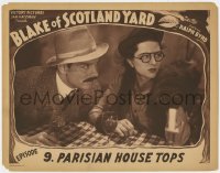 8d262 BLAKE OF SCOTLAND YARD chapter 9 LC 1937 Ralph Byrd & Joan Barclay in disguise, Parisian House Tops
