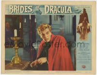 8d283 BRIDES OF DRACULA LC #7 1960 Terence Fisher, Hammer, c/u of David Peel as the vampire baron!