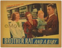 8d288 BROTHER RAT & A BABY LC 1940 Jane Bryan & Jane Wyman with Eddie Albert holding baby!
