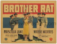 8d024 BROTHER RAT TC 1938 pretty Priscilla Lane loves military cadet Wayne Morris, Ronald Reagan!