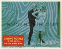 8d313 CASINO ROYALE LC #3 1967 cool c/u of David Niven & sexy Barbara Bouchet, James Bond spoof!