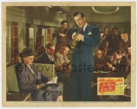 8d397 DO YOU LOVE ME LC 1946 Harry James serenades Maureen O'Hara with his trumpet on train!
