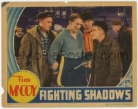 8d441 FIGHTING SHADOWS LC 1935 Canadian Mountie Tim McCoy is restrained and held at gunpoint!