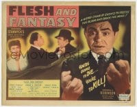 8d044 FLESH & FANTASY TC R1950 Edward G. Robinson, Barbara Stanwyck, Charles Boyer, Thomas Mitchell!