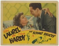 8d457 FLYING DEUCES LC 1939 romantic c/u of Jean Parker & Reginald Gardiner, art of Laurel & Hardy!