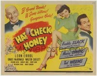 8d065 HAT CHECK HONEY TC 1944 Leon Errol, Grace McDonald, grand bands, songs & gorgeous girls!