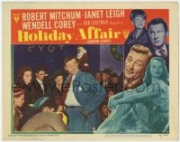 8d542 HOLIDAY AFFAIR LC #7 1949 Robert Mitchum at center of crowd in toy stoare at Christmas!