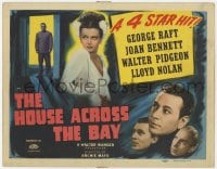 8d073 HOUSE ACROSS THE BAY TC R1948 George Raft, Joan Bennett, Walter Pidgeon, Lloyd Nolan!
