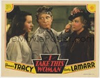 8d564 I TAKE THIS WOMAN LC 1939 doctor Spencer Tracy between pretty Hedy Lamarr & Verree Teasdale!