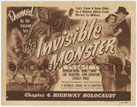 8d083 INVISIBLE MONSTER chapter 4 TC 1950 Manhattan crook murders for millions, Highway Holocaust!