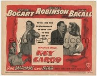 8d088 KEY LARGO TC 1948 Humphrey Bogart, Lauren Bacall, Edward G. Robinson, John Huston film noir!