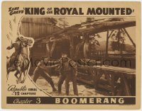 8d613 KING OF THE ROYAL MOUNTED chapter 3 LC 1940 guys fighting by saw mill, serial, Boomerang!