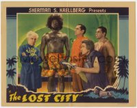 8d647 LOST CITY LC 1935 four men surround giant native man, rare & full-color!
