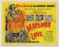 8d105 MACUMBA LOVE TC 1960 thrill to the demon-rites of the witch goddess voodoo queen!