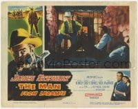 8d669 MAN FROM LARAMIE LC 1955 c/u of James Stewart in jail cell, directed by Anthony Mann!