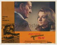 8d676 McQ LC #2 1974 John Sturges, close up of John Wayne & pretty Diana Muldaur!