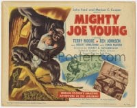 8d116 MIGHTY JOE YOUNG TC 1949 first Ray Harryhausen, art of ape rescuing girl in tree!