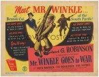 8d120 MR. WINKLE GOES TO WAR TC 1944 cool artwork of World War II soldier Edward G. Robinson!