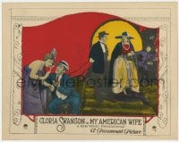 8d702 MY AMERICAN WIFE LC 1922 pretty American Gloria Swanson observes romance in Argentina!