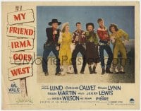 8d704 MY FRIEND IRMA GOES WEST LC #3 1950 early Dean Martin & Jerry Lewis in lineup with top stars!
