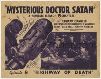 8d122 MYSTERIOUS DOCTOR SATAN chapter 8 TC 1940 Republic serial with masked hero vs. funky robot!