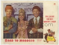 8d794 ROAD TO MOROCCO LC 1942 best smiling portrait of Bob Hope, Bing Crosby & Dorothy Lamour!