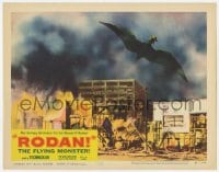 8d799 RODAN LC #7 1957 Sora no Daikaiju Radon, The Flying Monster over destroyed Fukuoka!