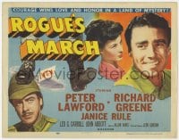 8d149 ROGUE'S MARCH TC 1952 Peter Lawford, Janice Rule & Richard Greene in a land of mystery!