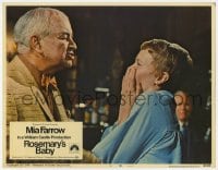 8d802 ROSEMARY'S BABY LC #2 1968 Sidney Blackmer looking at frightened Mia Farrow, Roman Polanski!