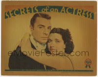 8d818 SECRETS OF AN ACTRESS LC 1938 best portrait of sexy Kay Francis & George Brent embracing!