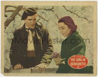 8d850 SONG OF BERNADETTE LC 1943 close up of sad looking Jennifer Jones & William Eythe!