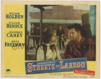 8d862 STREETS OF LAREDO LC #3 1949 Macdonald Carey watches William Holden & Mona Freeman!