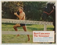 8d869 SWIMMER LC #1 1968 wacky image of wet Burt Lancaster running alongside horse!