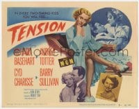 8d172 TENSION TC 1949 you'll feel it in bad girl Audrey Totter's two-timing kisses, rare!