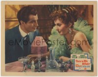 8d888 THIS IS MY AFFAIR LC 1937 great close up of sexy Barbara Stanwyck & Robert Taylor at table!