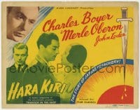 8d174 THUNDER IN THE EAST TC R1940s Japanese noble Charles Boyer, Asian Merle Oberon, Hara Kiri!