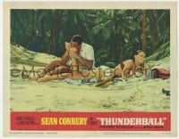 8d898 THUNDERBALL LC #5 1965 Sean Connery as James Bond sucks poison from Claudine Auger's foot!