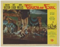 8d922 TOUCH OF EVIL LC #8 1958 Orson Welles directed, men watching sexy dancer standing on bar!