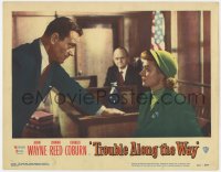 8d923 TROUBLE ALONG THE WAY LC #3 1953 John Wayne questioning Donna Reed on the witness stand!