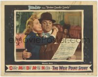8d957 WEST POINT STORY LC #2 1950 great c/u of Virginia Mayo hugging James Cagney with sheet music!