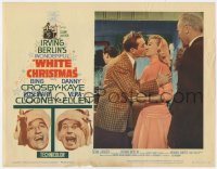 8d965 WHITE CHRISTMAS LC #8 R1961 close up of Danny Kaye kissing Vera-Ellen, musical classic!