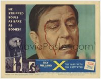 8d987 X: THE MAN WITH THE X-RAY EYES LC #2 1963 super close up of Ray Milland with bloodied face!