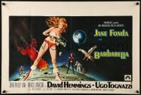 8f055 BARBARELLA Belgian 1968 sci-fi art of sexiest Jane Fonda, John Philip Law, Roger Vadim!