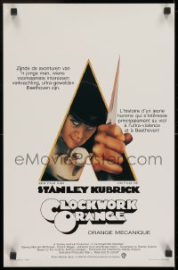 8f057 CLOCKWORK ORANGE Belgian 1972 Stanley Kubrick classic, Philip Castle art of Malcolm McDowell!