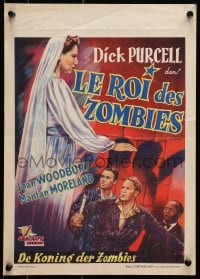 8f059 KING OF THE ZOMBIES Belgian 1940s couple crash lands & finds mad doctor using undead in WWII!