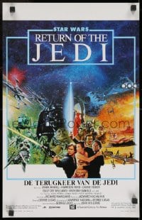 8f063 RETURN OF THE JEDI Belgian 1983 George Lucas classic, cool different artwork montage!