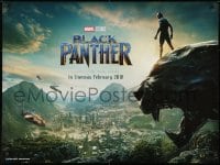 8f798 BLACK PANTHER teaser DS British quad 2018 image of Chadwick Boseman in the title role as T'Challa!