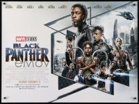 8f797 BLACK PANTHER advance DS British quad 2018 Chadwick Boseman in the title role as T'Challa!